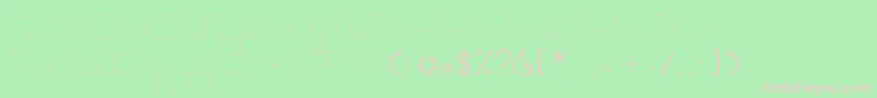 フォントLumenDots – 緑の背景にピンクのフォント