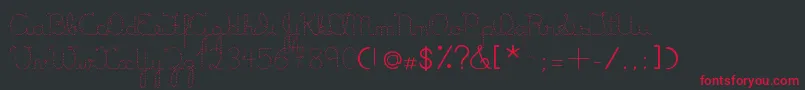 LumenDots Font – Red Fonts on Black Background