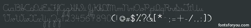 LumenDots-fontti – valkoiset fontit mustalla taustalla