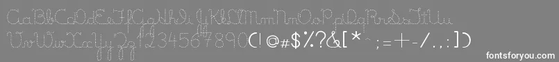 LumenDots-fontti – valkoiset fontit harmaalla taustalla