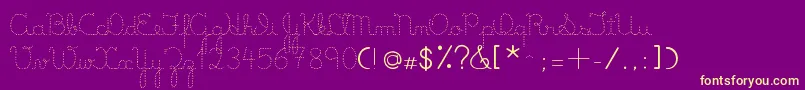 fuente LumenDots – Fuentes Amarillas Sobre Fondo Morado