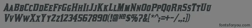 KirstyBoldItalic Font – Black Fonts on Gray Background