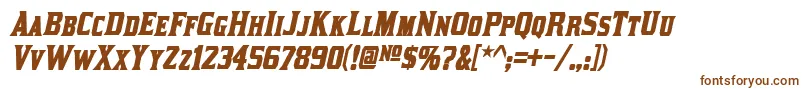 KirstyBoldItalic Font – Brown Fonts on White Background
