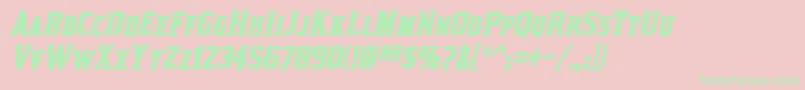 Police KirstyBoldItalic – polices vertes sur fond rose