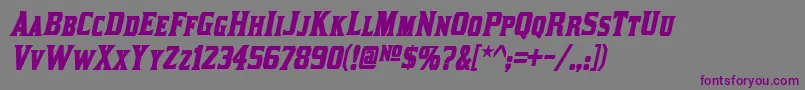 KirstyBoldItalic Font – Purple Fonts on Gray Background