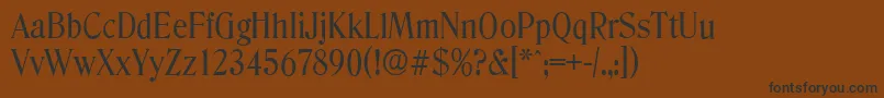 DenverserialRegular-Schriftart – Schwarze Schriften auf braunem Hintergrund