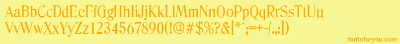 Police DenverserialRegular – polices orange sur fond jaune