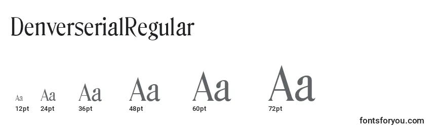 DenverserialRegular font sizes
