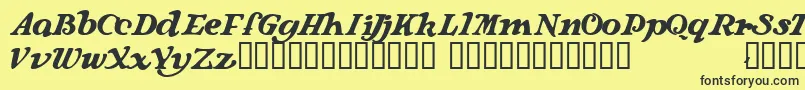 Langhorne Font – Black Fonts on Yellow Background