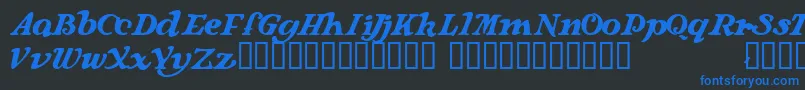 Langhorne Font – Blue Fonts on Black Background