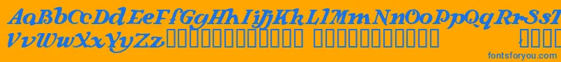 Langhorne Font – Blue Fonts on Orange Background