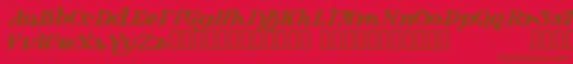 Langhorne Font – Brown Fonts on Red Background