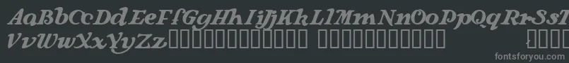 フォントLanghorne – 黒い背景に灰色の文字