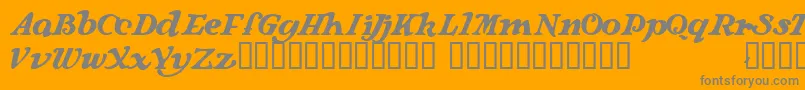 Langhorne Font – Gray Fonts on Orange Background