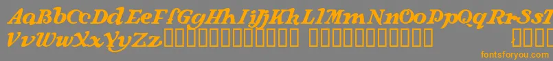Langhorne Font – Orange Fonts on Gray Background