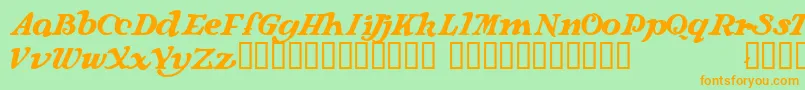 Langhorne Font – Orange Fonts on Green Background