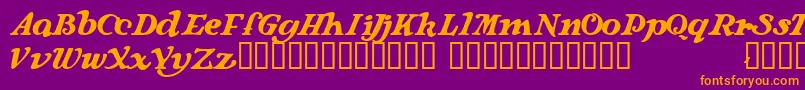 Langhorne Font – Orange Fonts on Purple Background