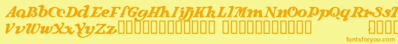 Langhorne Font – Orange Fonts on Yellow Background