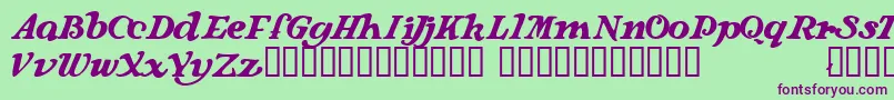 Langhorne Font – Purple Fonts on Green Background