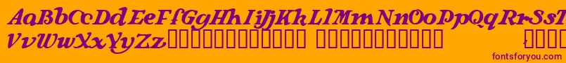 Langhorne Font – Purple Fonts on Orange Background