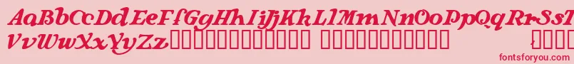Langhorne Font – Red Fonts on Pink Background