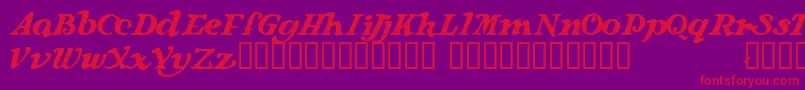 Czcionka Langhorne – czerwone czcionki na fioletowym tle