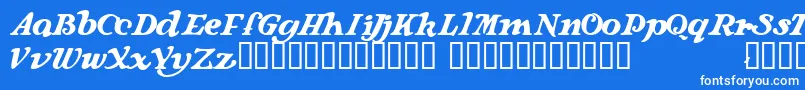 Langhorne Font – White Fonts on Blue Background