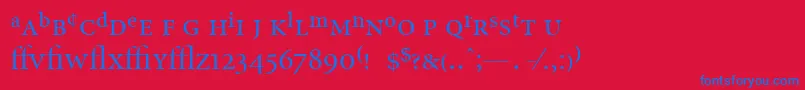 MinionExpertDisplayRegular Font – Blue Fonts on Red Background