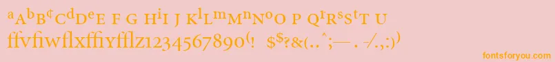 MinionExpertDisplayRegular Font – Orange Fonts on Pink Background