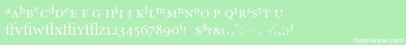 MinionExpertDisplayRegular Font – White Fonts on Green Background