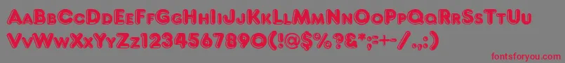 Frankfrt-Schriftart – Rote Schriften auf grauem Hintergrund