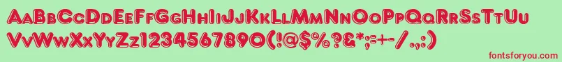 Frankfrt Font – Red Fonts on Green Background