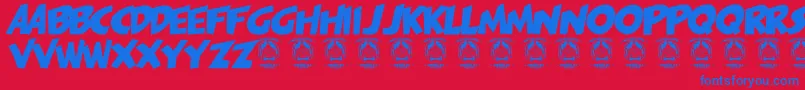 Pagijakarta Font – Blue Fonts on Red Background