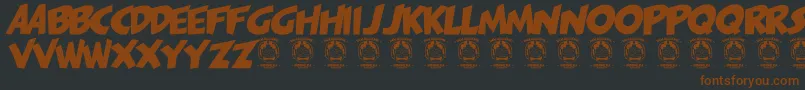 More about Pagijakarta Font Pagijakarta Font – Brown Fonts on Black Background