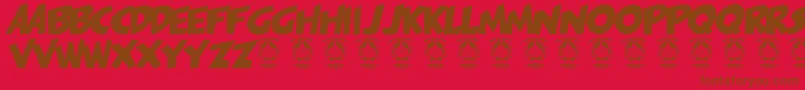 Pagijakarta Font – Brown Fonts on Red Background