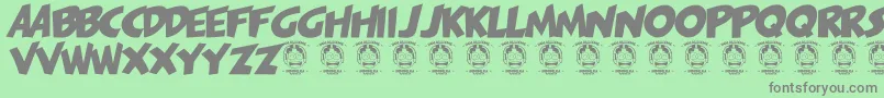 Pagijakarta Font – Gray Fonts on Green Background