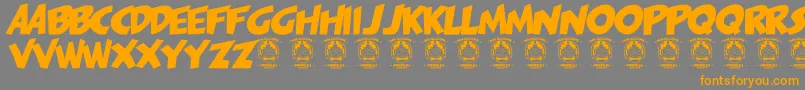 Pagijakarta Font – Orange Fonts on Gray Background