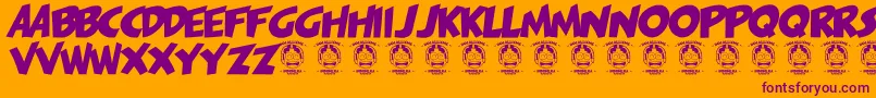 Pagijakarta Font – Purple Fonts on Orange Background