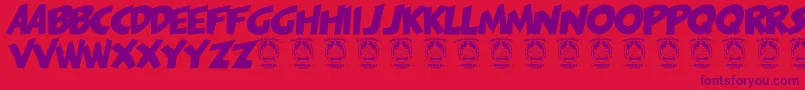 Pagijakarta Font – Purple Fonts on Red Background