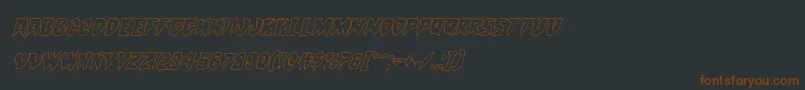 Countsuckulaoutital Font – Brown Fonts on Black Background