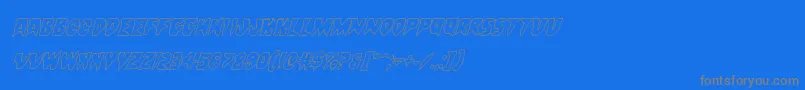 Шрифт Countsuckulaoutital – серые шрифты на синем фоне