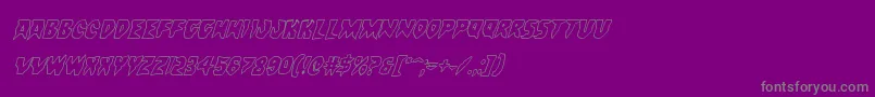 Countsuckulaoutital Font – Gray Fonts on Purple Background