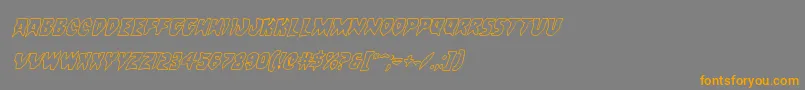 Countsuckulaoutital-Schriftart – Orangefarbene Schriften auf grauem Hintergrund