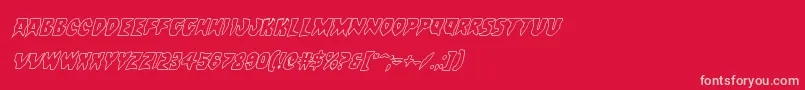 Countsuckulaoutital-Schriftart – Rosa Schriften auf rotem Hintergrund