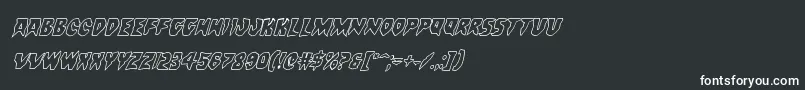 Countsuckulaoutital Font – White Fonts on Black Background