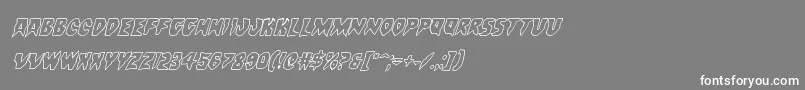 Countsuckulaoutital-Schriftart – Weiße Schriften auf grauem Hintergrund