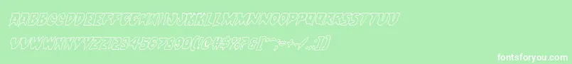 Шрифт Countsuckulaoutital – белые шрифты на зелёном фоне