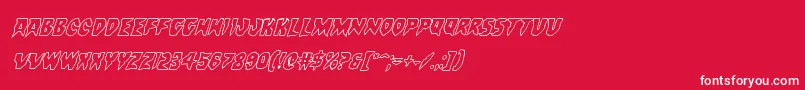 Countsuckulaoutital Font – White Fonts on Red Background
