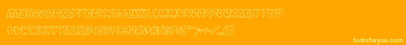 Countsuckulaoutital Font – Yellow Fonts on Orange Background