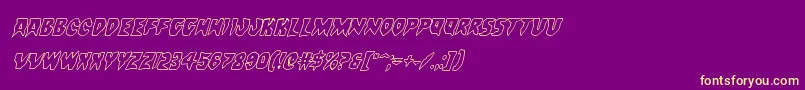 Countsuckulaoutital Font – Yellow Fonts on Purple Background
